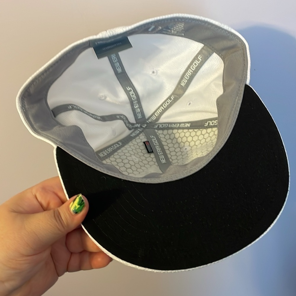 New Era Golf White Embroidered Hat Size 7 3/4 - Picture 14 of 15